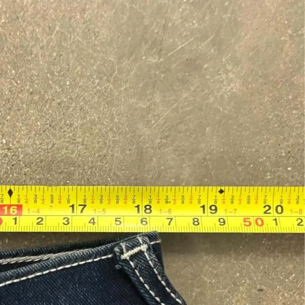 True Religion Billy Relaxed Bootcut Jeans 36x31 Dark Blue Denim